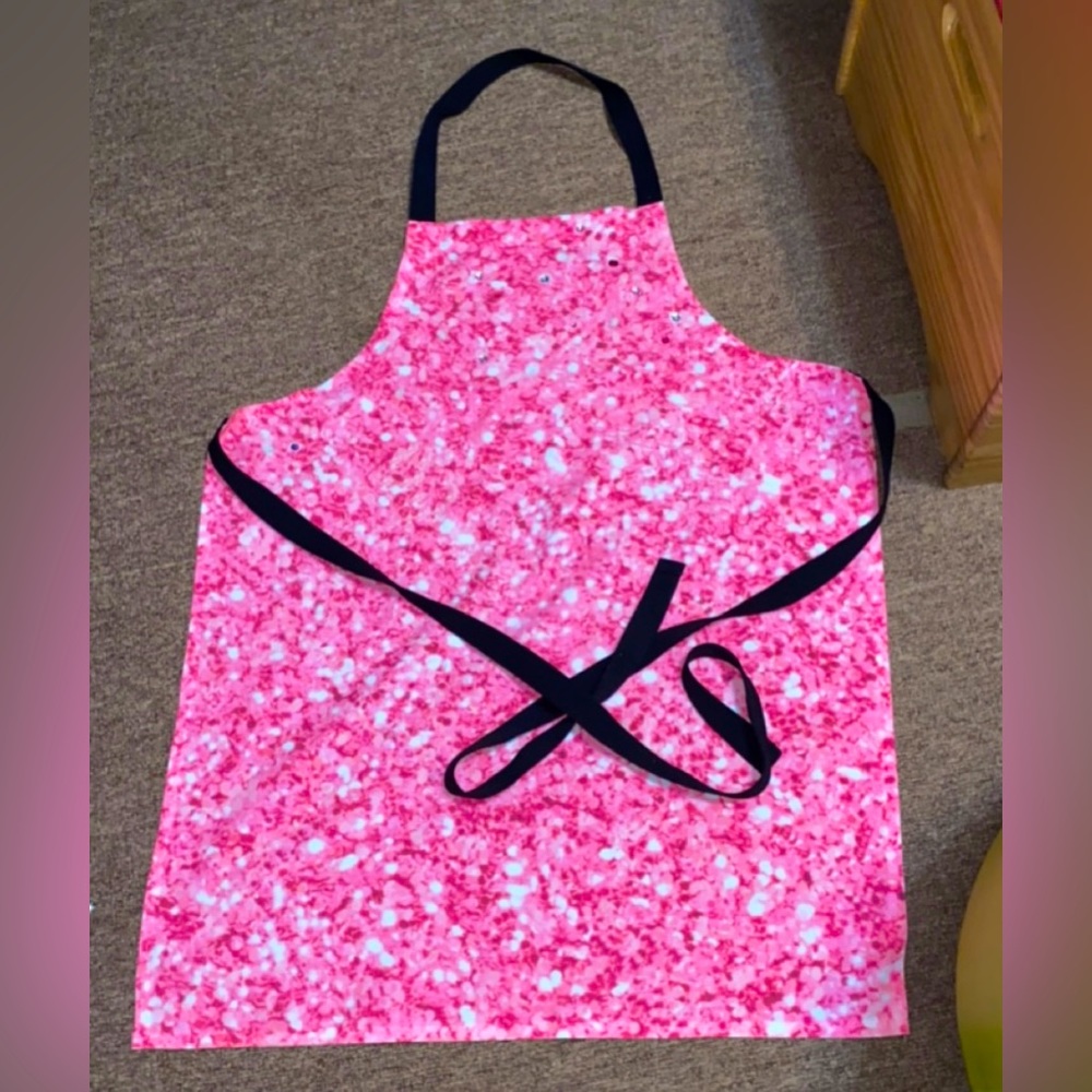 Hot pink kitchen apron